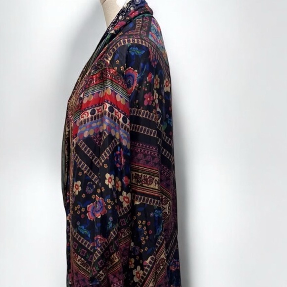 Johnny Was velvet SIERRA BURNOUT HEART KIMONO NWT RARE - Picture 11 of 16